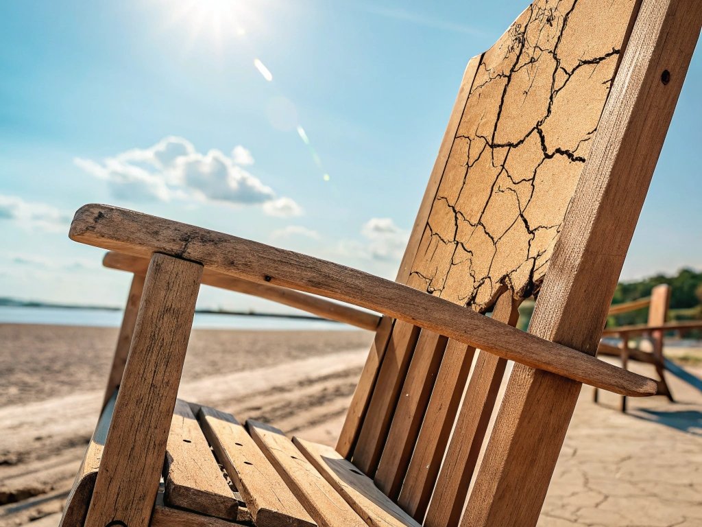 Damaged wooden chair