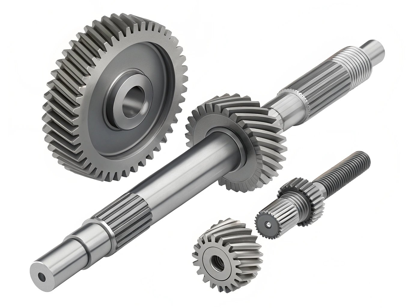 Various types of industrial gears