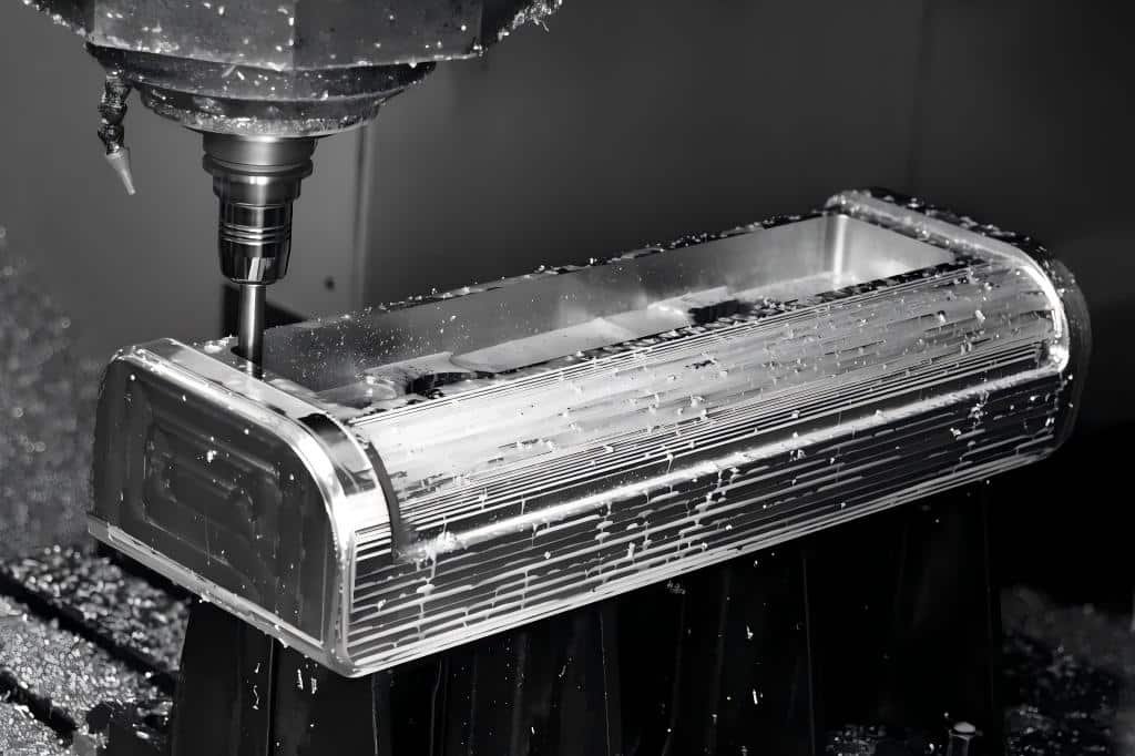 Computer screen showing CNC programming for marine components